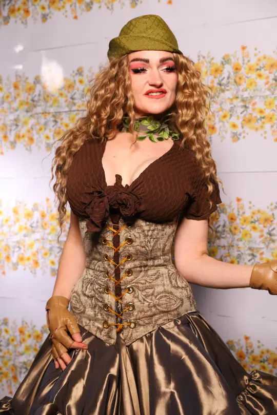 Wench Corset In Forgotten Garden - The Leave It To Beaver Collection