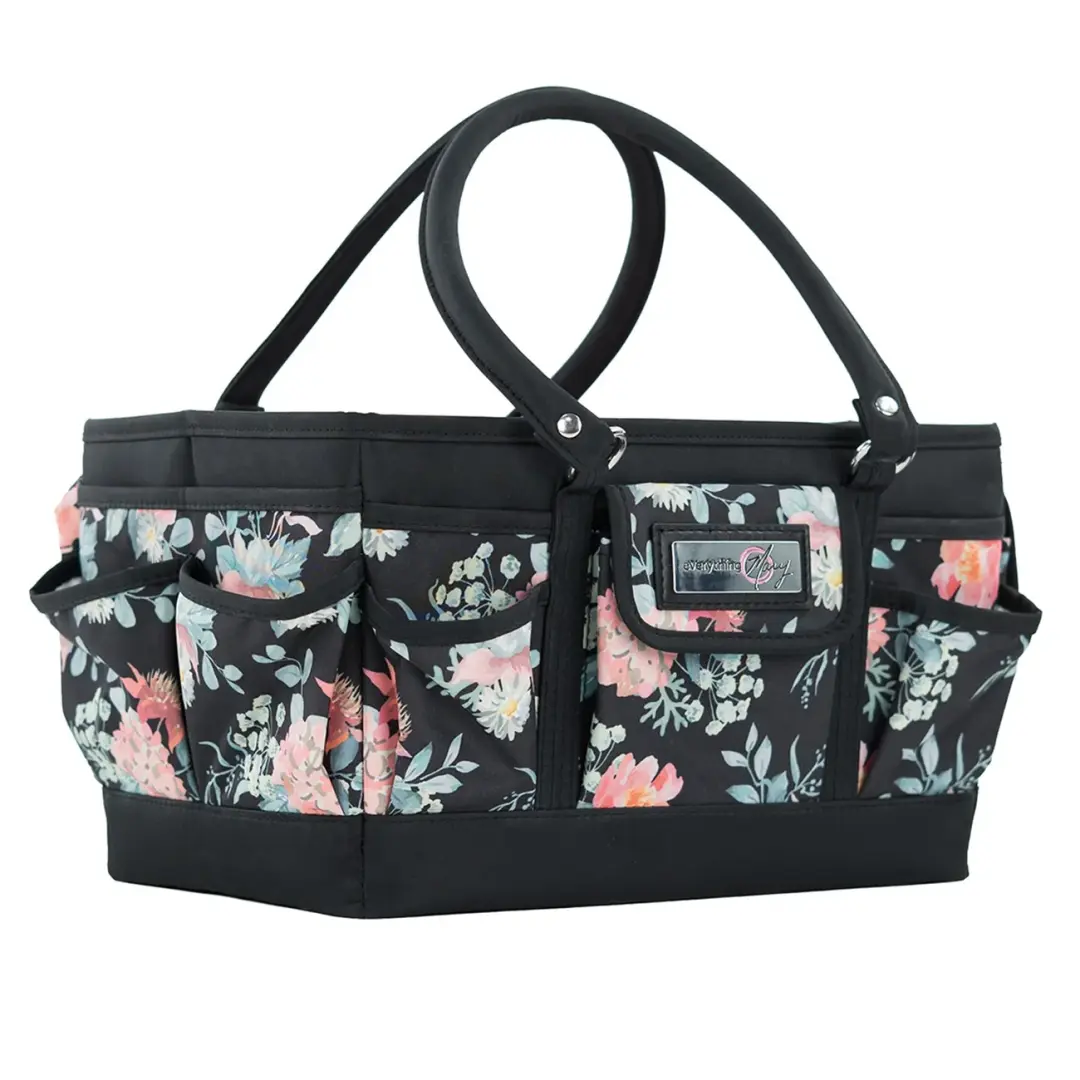 Deluxe Store and Tote Black Floral