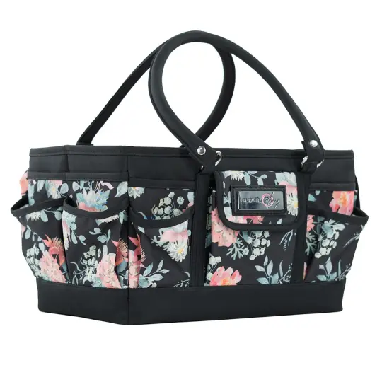 Deluxe Store and Tote Black Floral