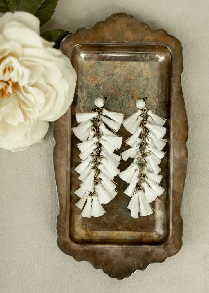 Ibiza Tassel Earrings in Lily