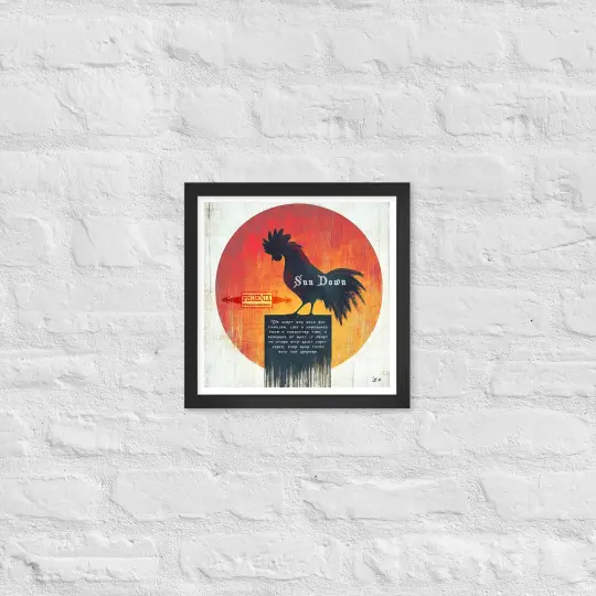 Sun Down Sunset 2024 Framed Print | Available in 2 Sizes and 2 Fram Colors