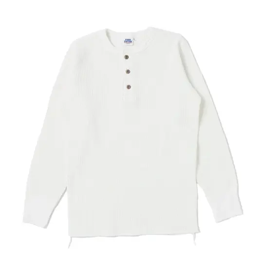 Heavy Thermal Henley Long Sleeve T-Shirt [9937]
