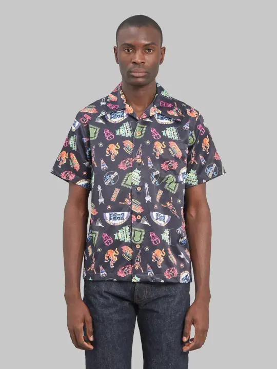 Samurai Jeans SSA25TH-OSK 25th Anniversary Osaka Neon Hawaiian Shirt