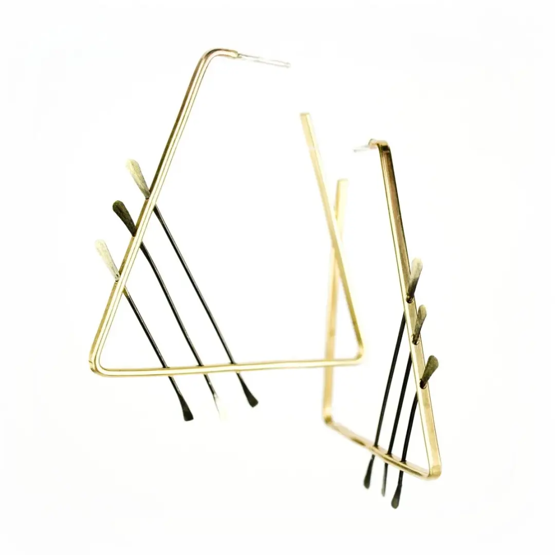 Recast Corollary Triangle hoop earrings