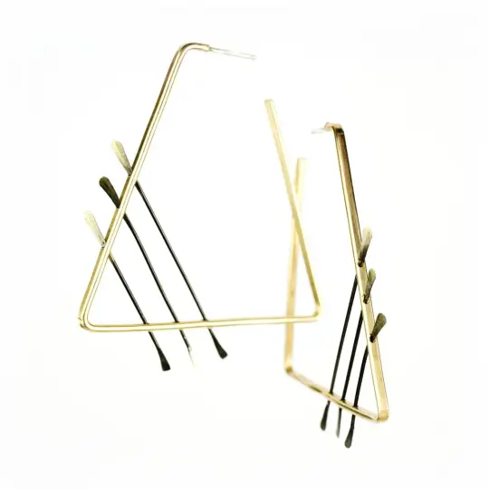 Recast Corollary Triangle hoop earrings