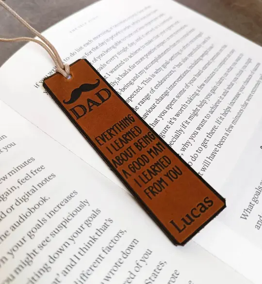 Dad Leather Bookmark | Custom Father's Day Gift