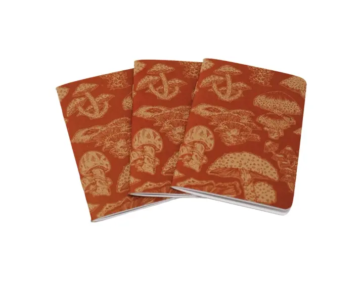Mushroom Pattern Pocket Notebook