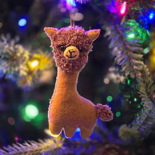 Alpaca Puff Plush Ornaments