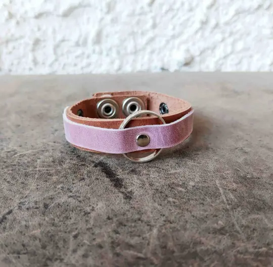Held Close | Lavender Brown Adjustable Leather Ring Holder Bracelet