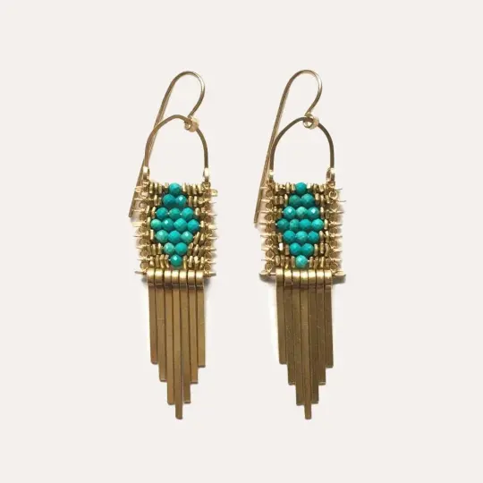 Turquoise Diamond Earrings