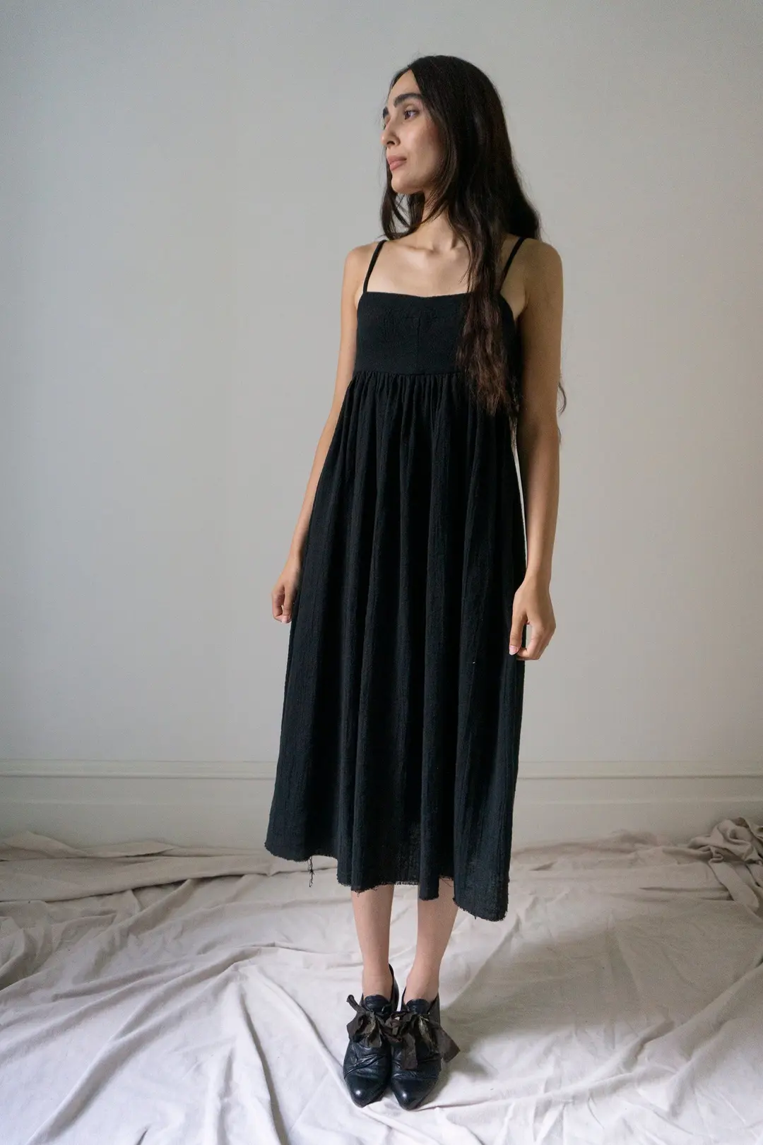 Esme Linen Dress - Black