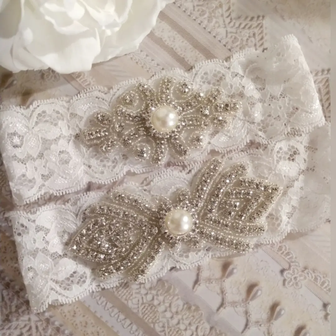 "Meagan" Bling Garter Set