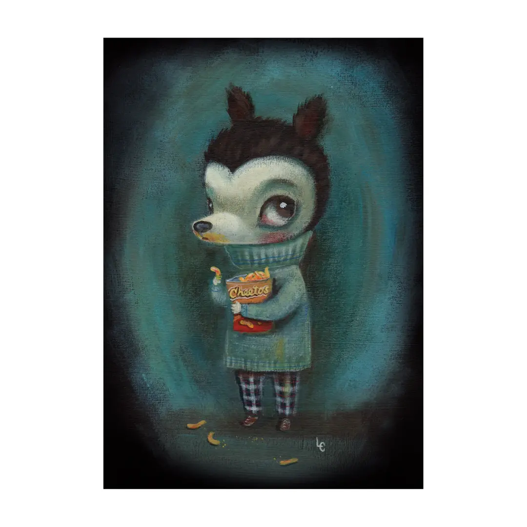 Cheeto Bear (5 x 7 inch print)