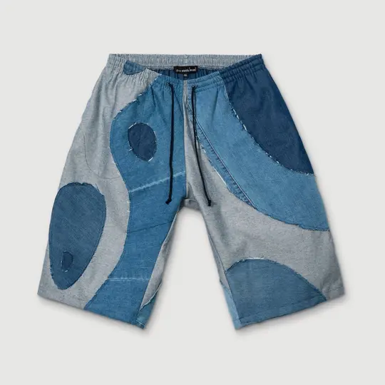 the denim swirl long short
