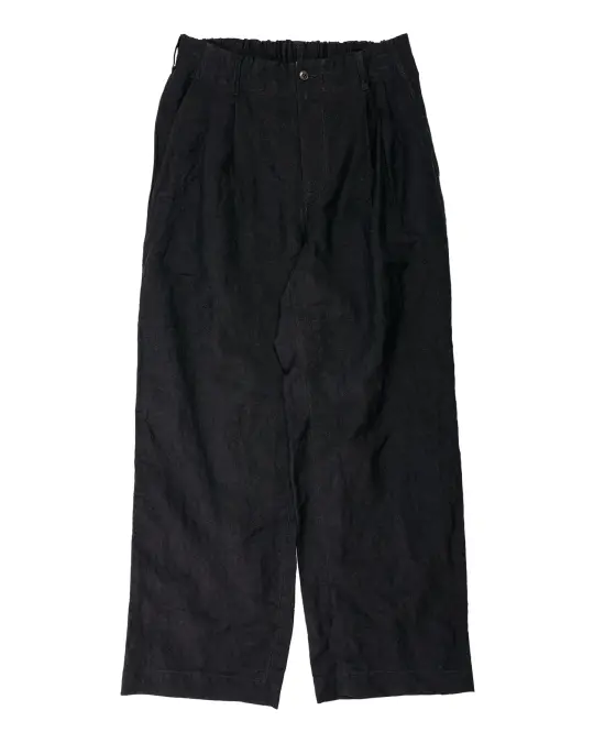 Sage de Cret WO/LI Tumble Washed Double Pleated Baggy Pants Brown
