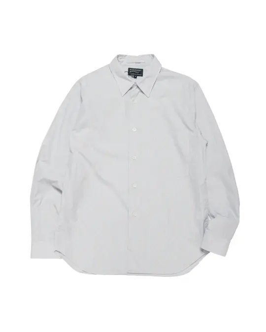 Margaret Howell Basic Shirt Cotton Micro Stripe White/Navy