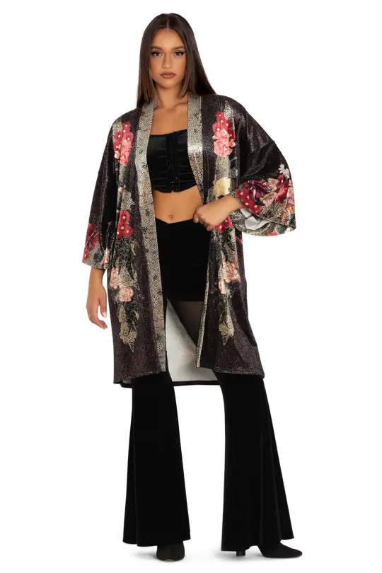 Spirit Of A Dragon Velvet Robe