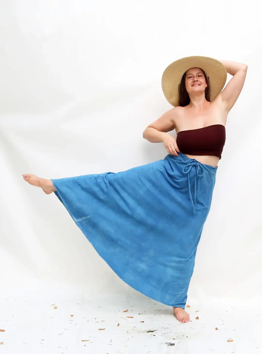 Drawstring Waist Wanderer Long Skirt