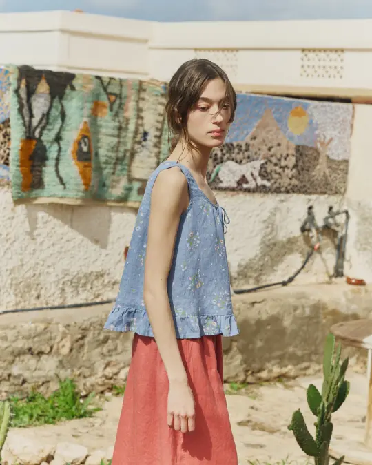 BERRY linen blouse