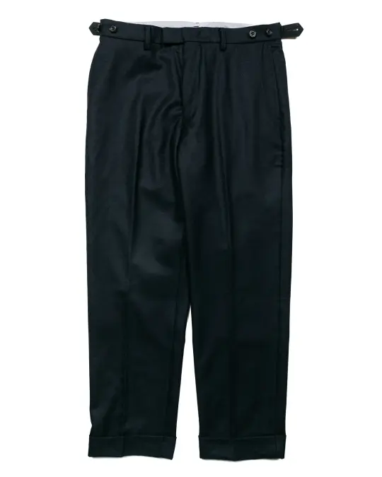 Beams Plus Ivy Trousers Ankle-Cut Flannel Navy
