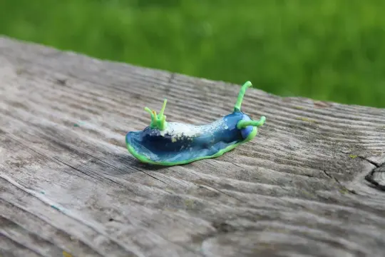 Turquoise Green Sea Slug Figurine – Glass Ocean Art Creature