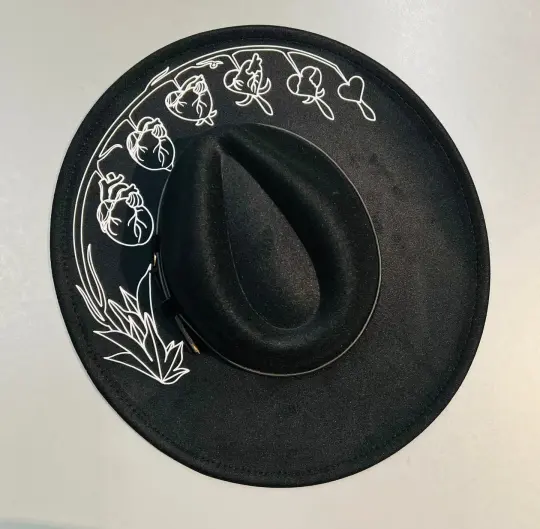 Bleeding Hearts Vegan Felt XL Brim Hat