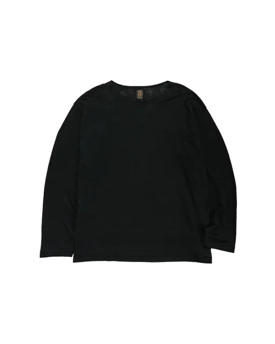 Batoner Normandy Linen Basque Shirt Black