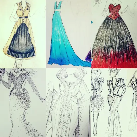 Custom Wedding Dress Design Sketch