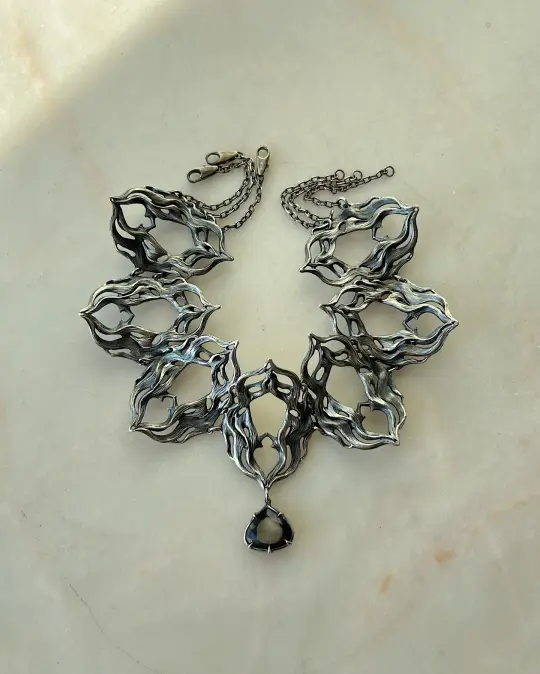 Joan Wept! // Moss Aquamarine Necklace