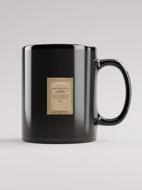 coffee instant type 1 black mug