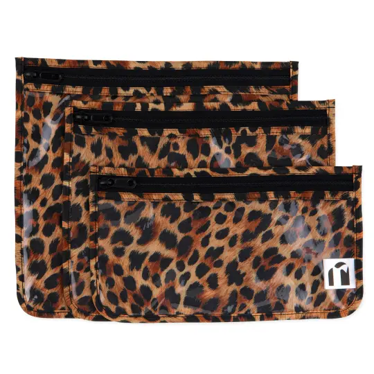 Clear Travel Bag 3 Pack: Leopard