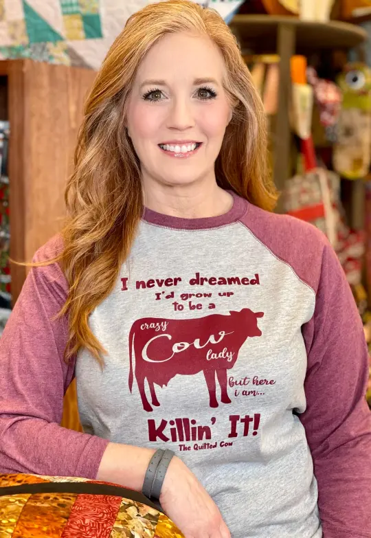 Crazy Cow Lady - 3/4 Sleeve