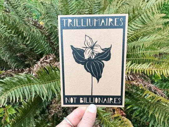 "Trilliumaires Not Billionaires" Postcard
