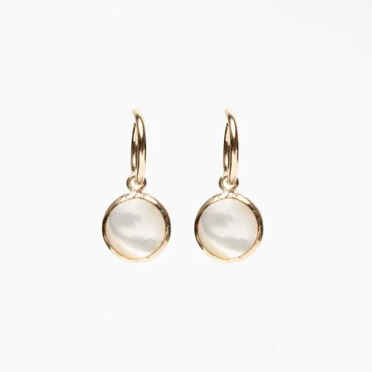 Cove Hoops in Mother of Pearl