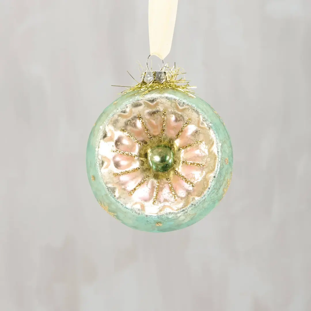 Pastel Retro Glass Ornament