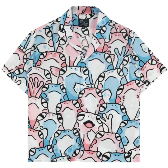Trans Frog Button Up