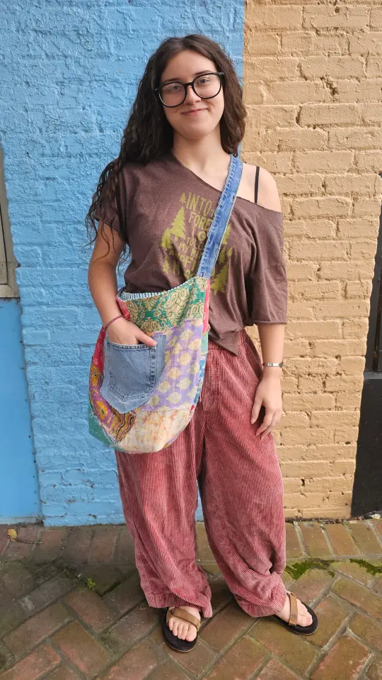 Kantha Patchwork Slouch Bag #1442