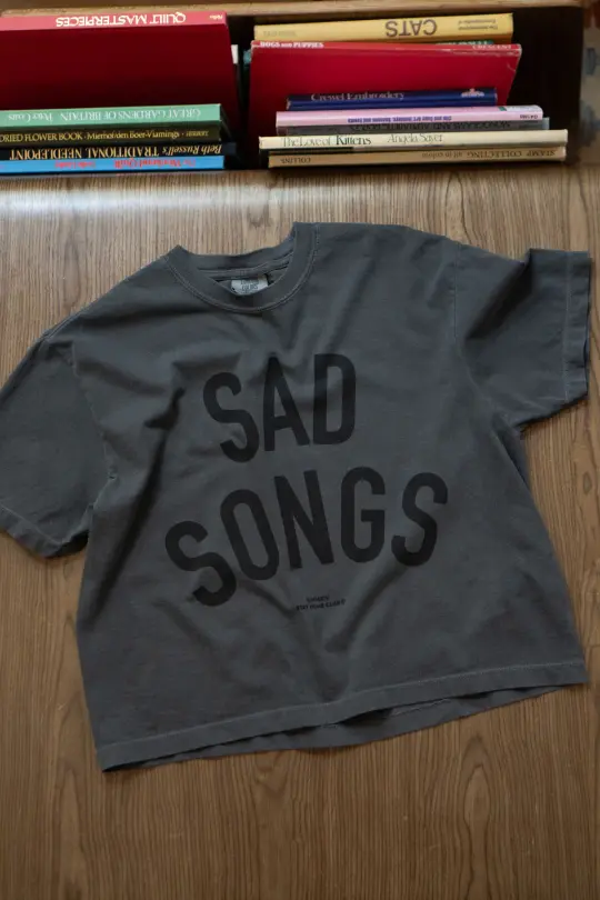 Sad Songs Boxy Tee | Pepper