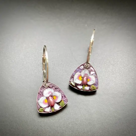 White Orchid Earrings
