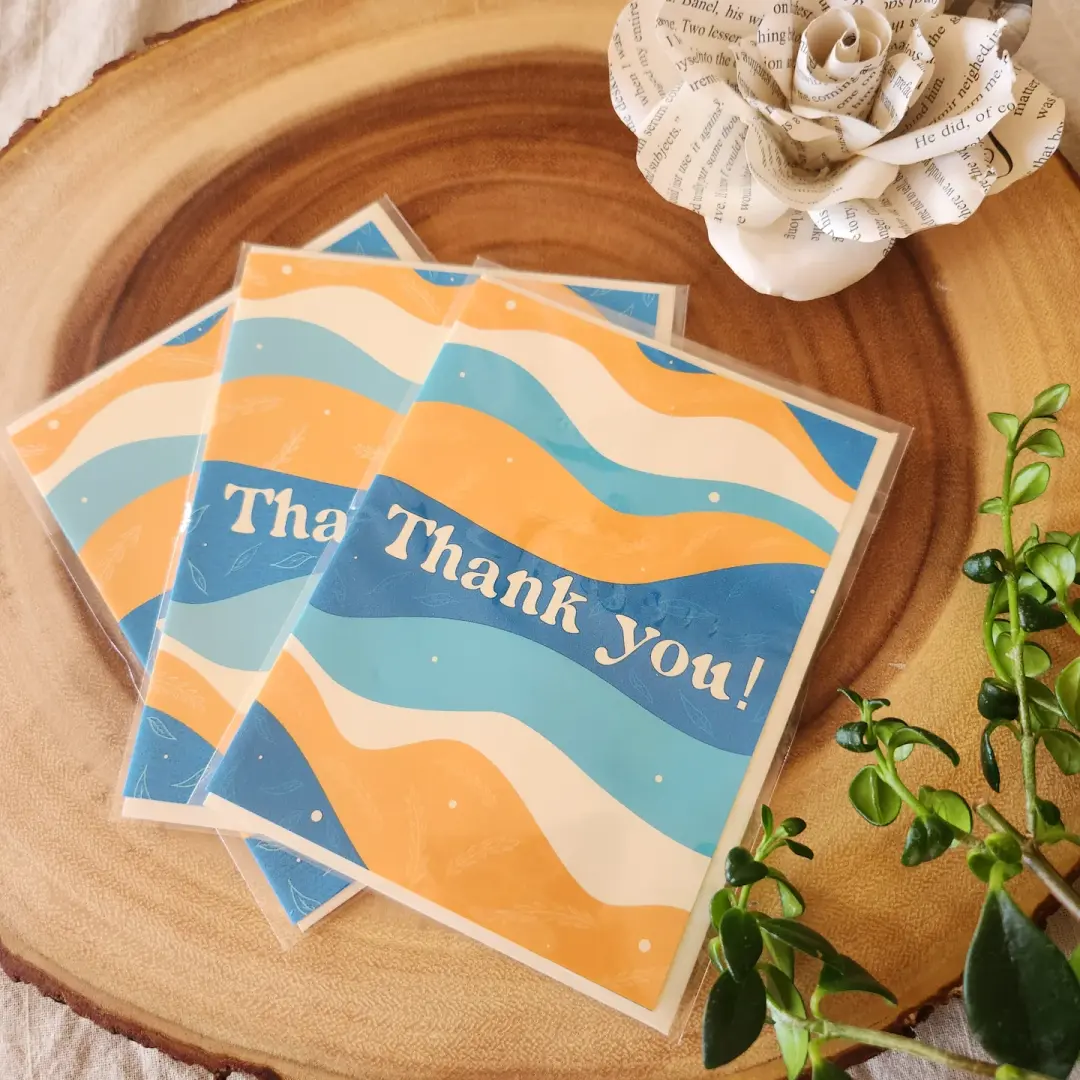Serene Leaves Thank You Card