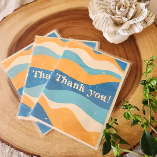 Serene Leaves Thank You Card