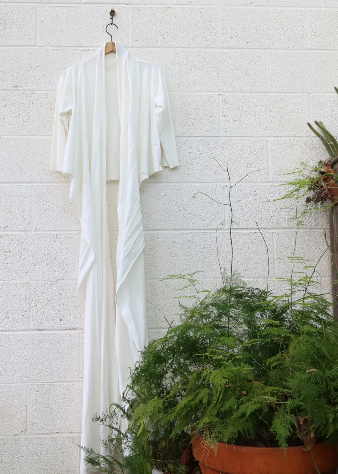 SAMPLE SALE - Cocoon Wrap Around Cropped Jacket / S / Light Hemp / Natural / (186)