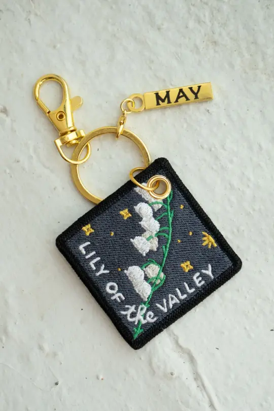 Lily of the Valley - May Birth Flower Keychain