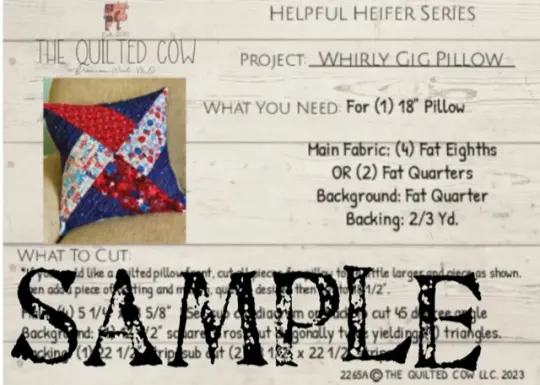 Helpful Heifer Whirly Gig Pillow
