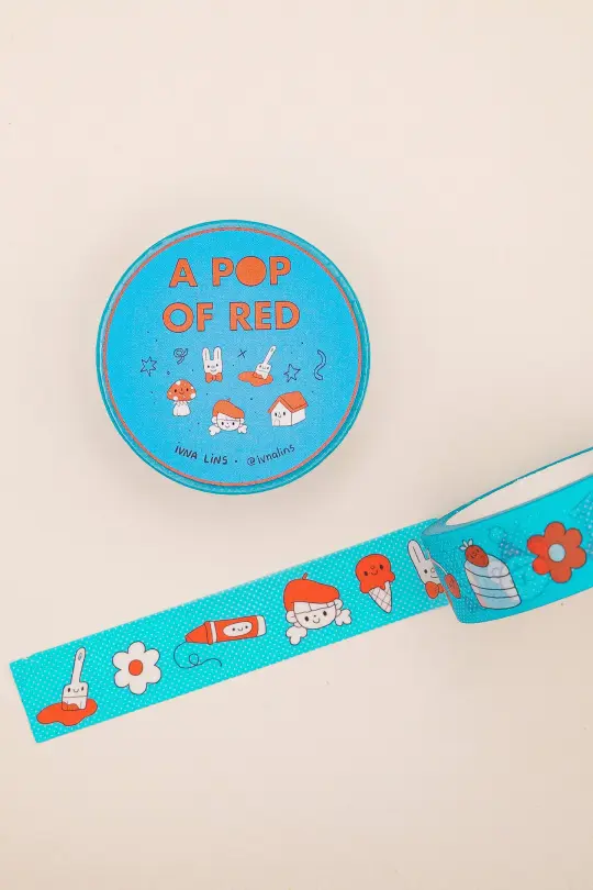 A Pop Of Red Washi Tape