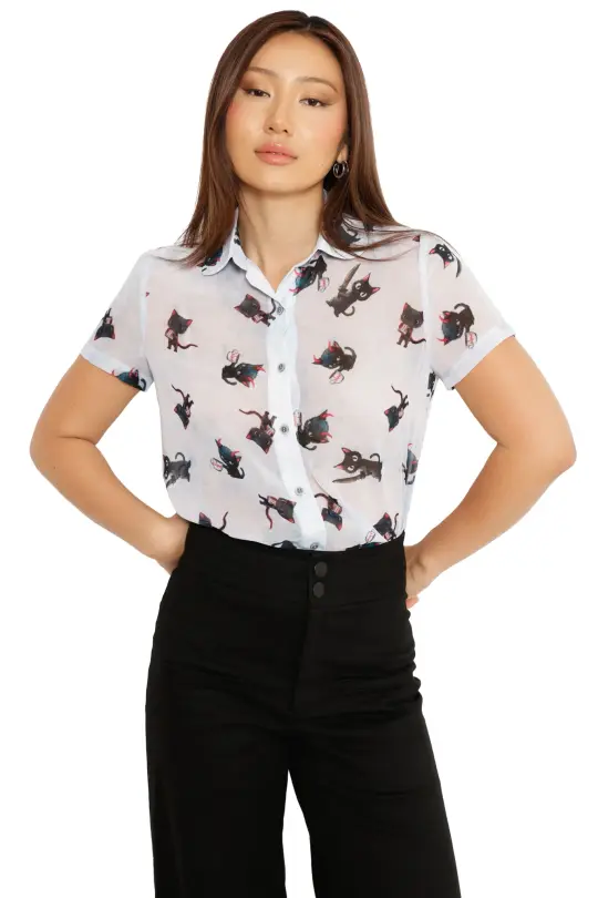 Black Cats Aren't Evil Cute as a Button Shirt