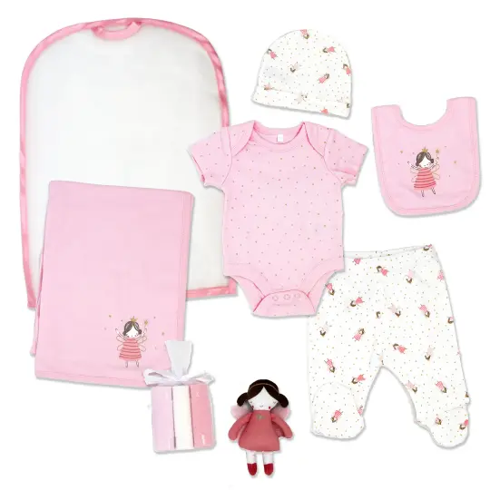 Rock-A-Bye Baby Boutique Baby Girls Little Fairy Layette Gift, 10 Piece Set, Newborn