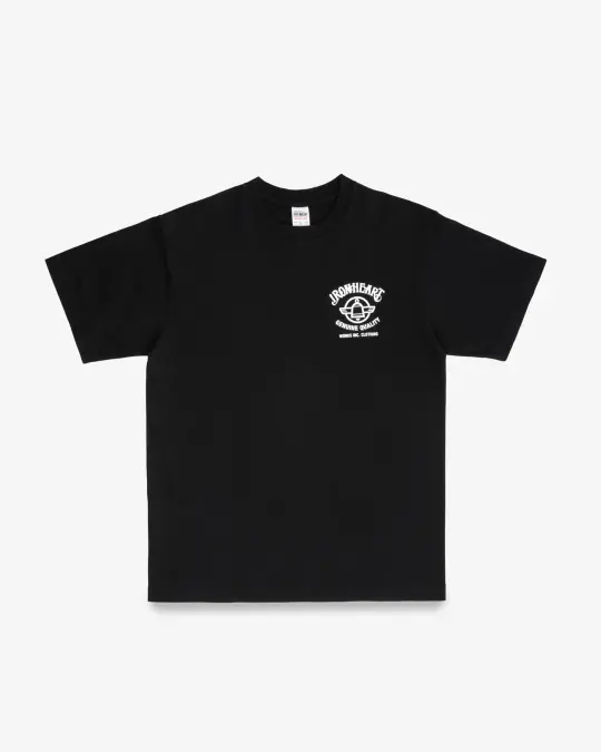 7.5oz Printed Loopwheel Crew Neck T-Shirt - Black