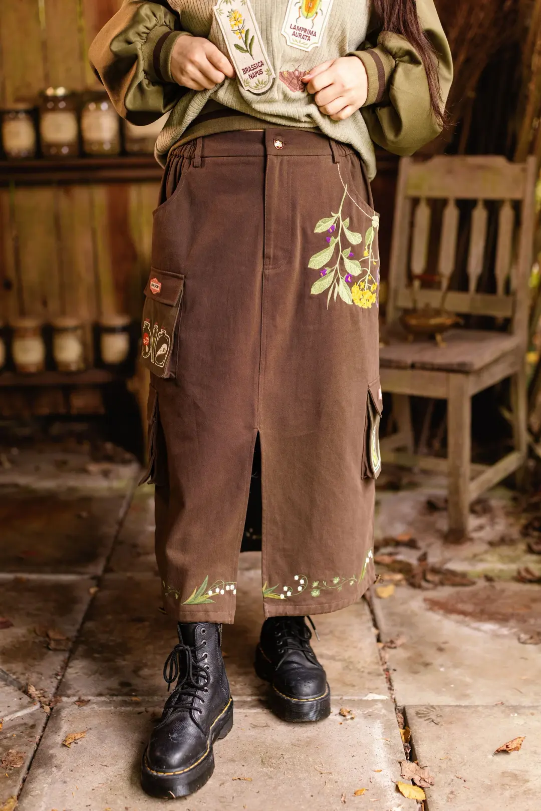 Casual Apothecary 100% Cotton Skirt (Pre-Order) (ESD: Mid-Spring 2027)