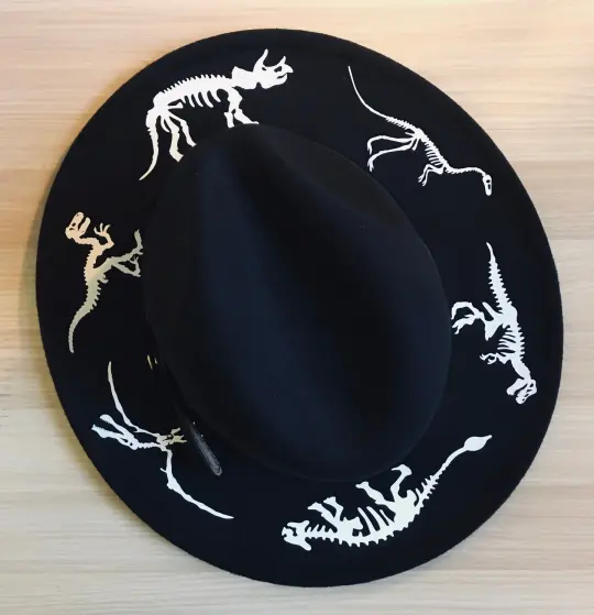 Dino Skeletons Vegan Felt Hat